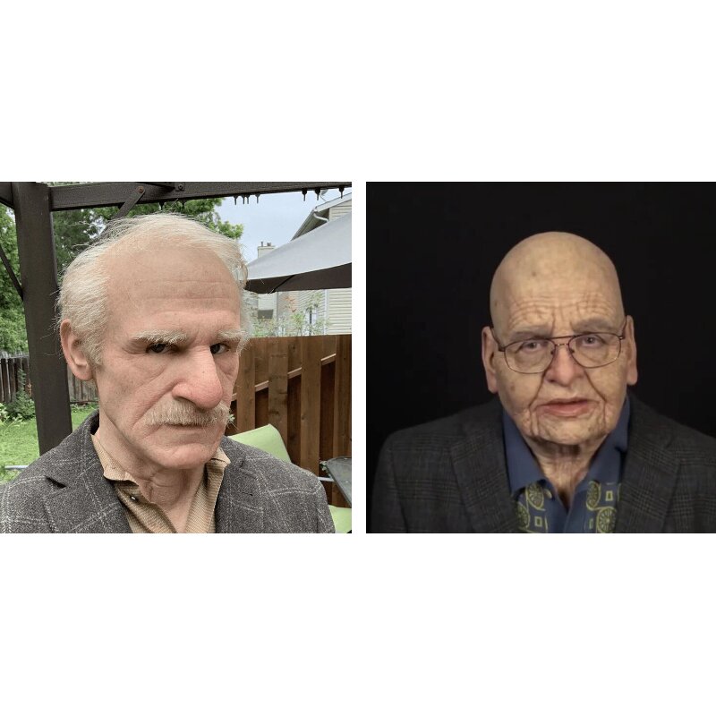 Moktan Sabai Realistic Old Man Halloween Mask