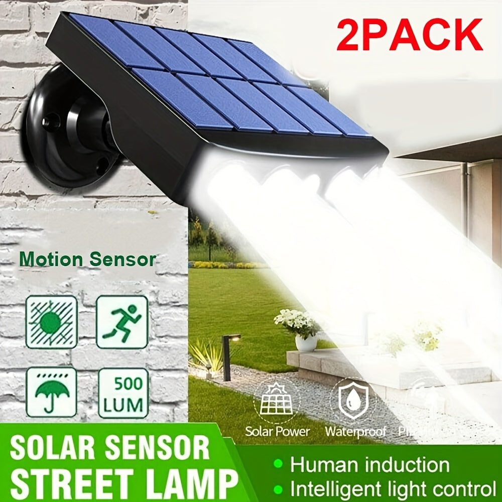 Moktan Sabai 2/4-Pack Outdoor Solar Wall Lights – Motion Sensor, Dusk-to-Dawn, IP44 Rated
