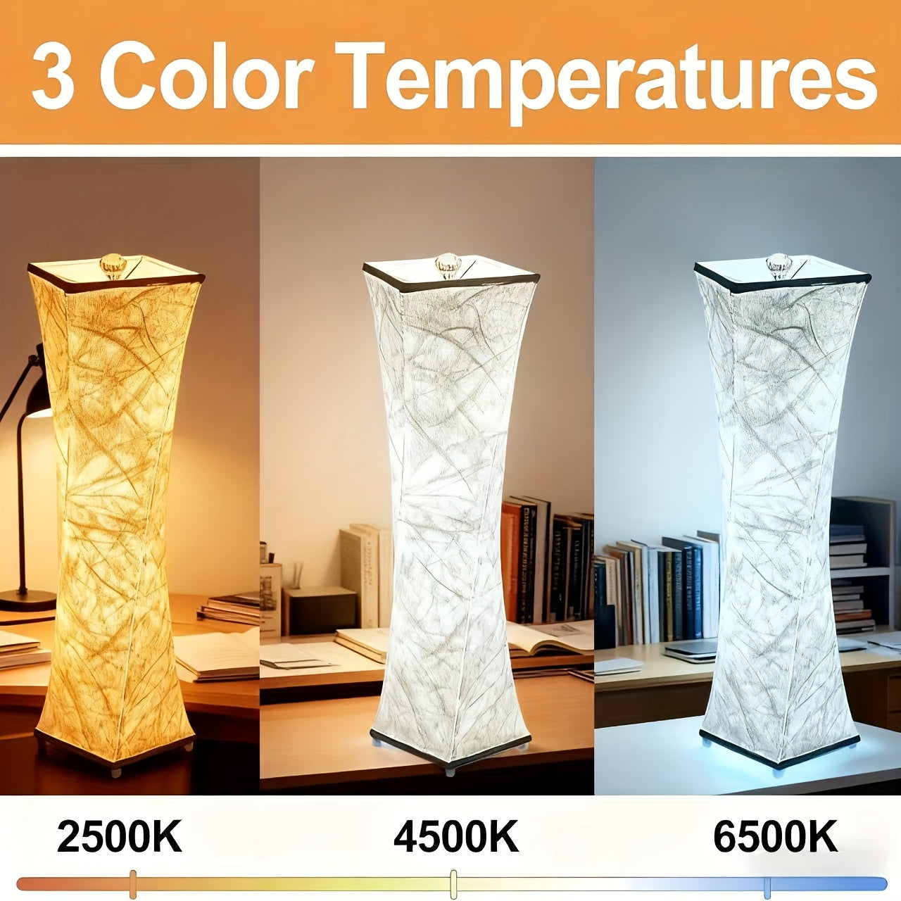 Moktan Sabai Set of 2 Dimmable Table Lamps – 3-Way White & Gold Bedside Lamps for Bedroom