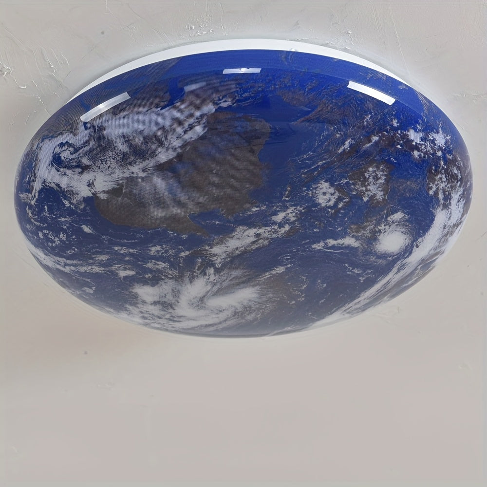 Moktan Sabai Modern LED Flush Ceiling Light Earth Globe 3CCT Daylight White Smart Control Blue