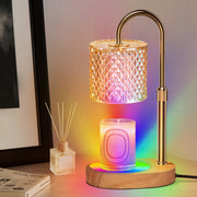 Moktan Sabai Candle Warmer Lamp with Timer – Dimmable Height Adjustable Wax Melter for Jar Golden