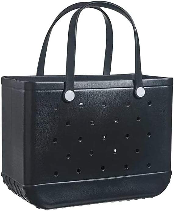 Moktan Sabai Waterproof EVA Beach Tote Bag Large Sandproof Washable Travel Carryall Black L