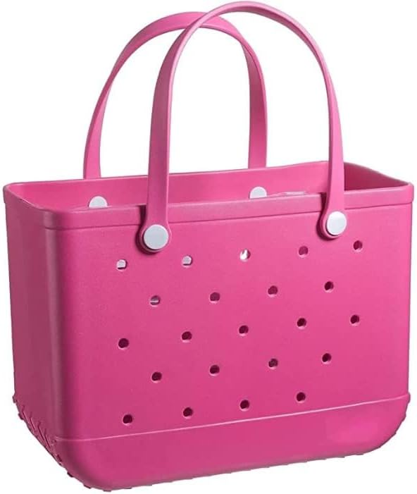 Moktan Sabai Waterproof EVA Beach Tote Bag Large Sandproof Washable Travel Carryall Pink L