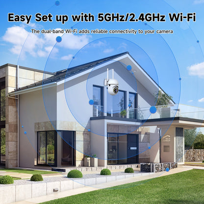 Wifi Security Cameras 4PCS 2K HD, Dual-Band, Night Vision, 2-Way Audio
