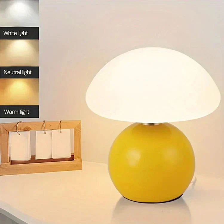 Moktan Sabai French Cream Mushroom Table Lamp