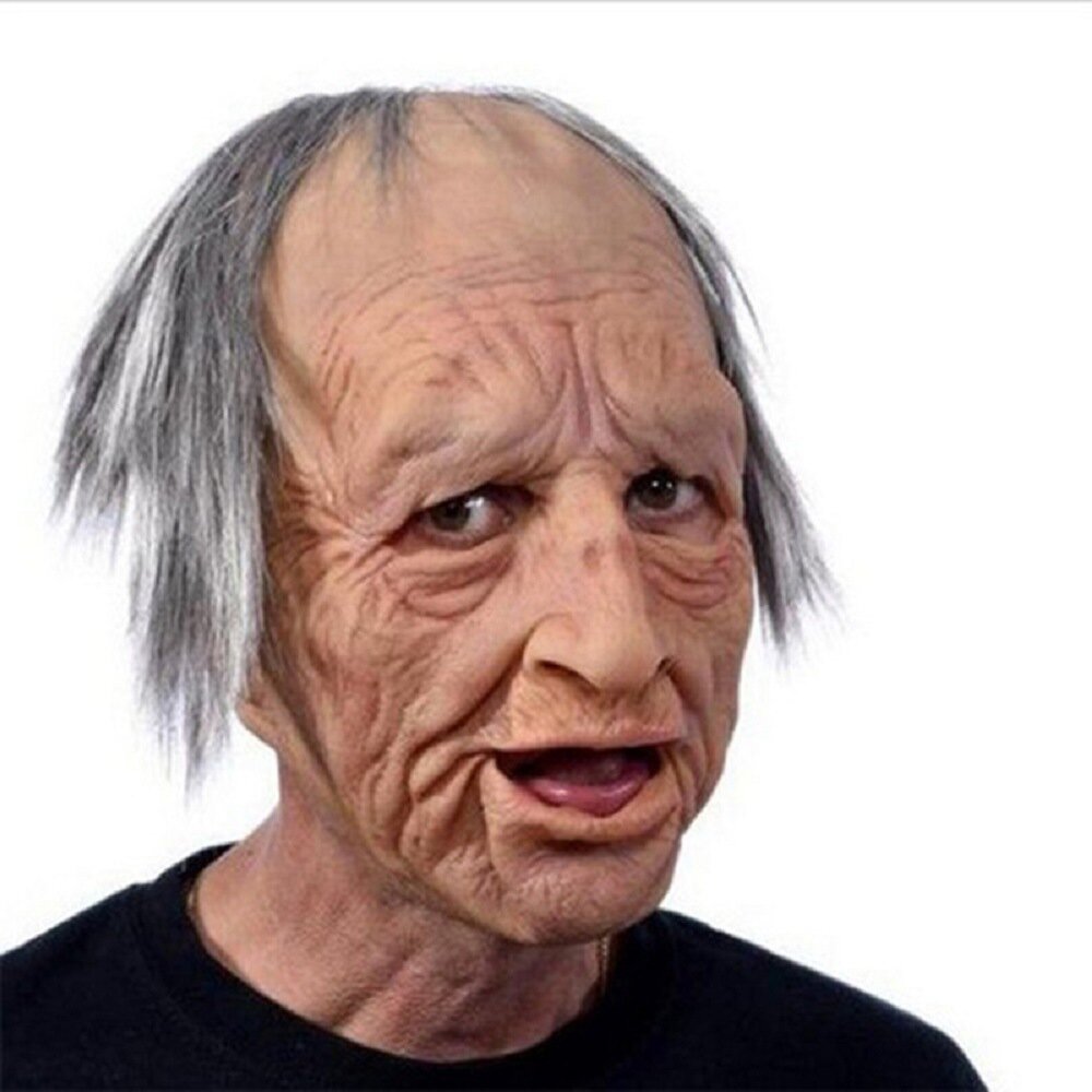 Moktan Sabai Realistic Old Man Halloween Mask