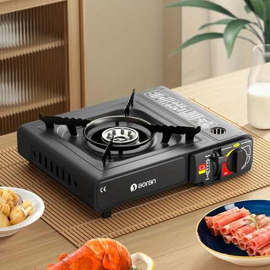 Portable Butane Gas Stove 3500W with Piezo Ignition & Safety Lock for Camping & BBQ