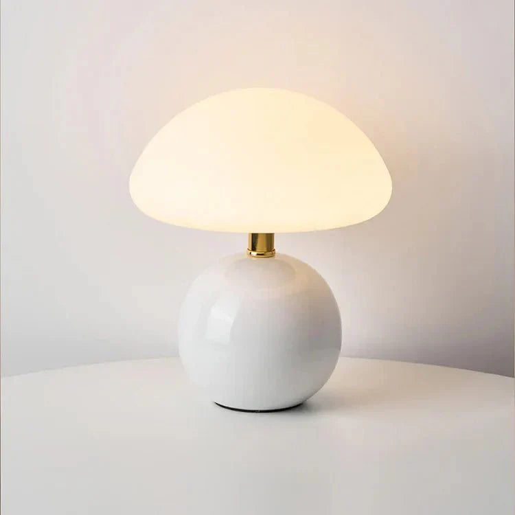 Moktan Sabai French Cream Mushroom Table Lamp