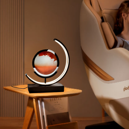 Sandscape Hourglass Table Lamp – Moving Sand Art LED Gift Light for Decor