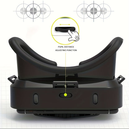 3D VR Headset for iPhone & Android – Blue Light Filter, Fits 4.7–7 Phones Moktan Sabai