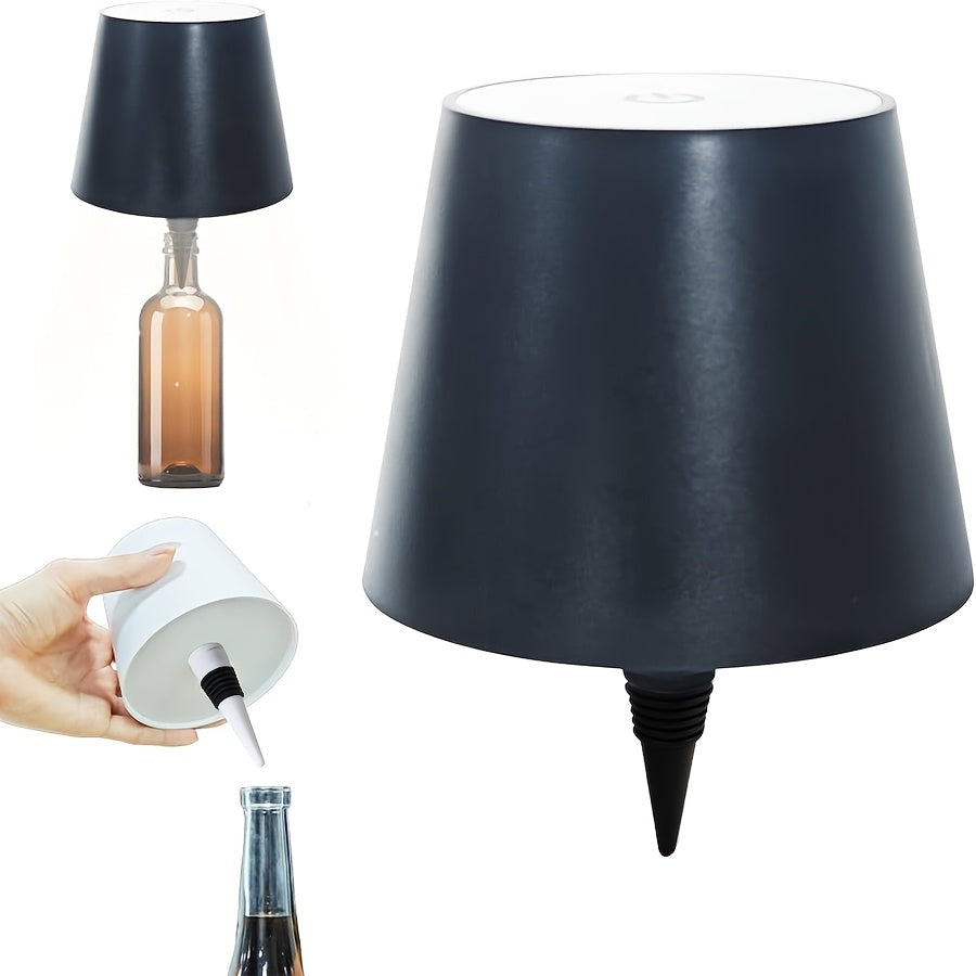 Moktan Sabai Wireless Bottle Lamp – Rechargeable 3-Color Dimmable Touch LED Light for Bars