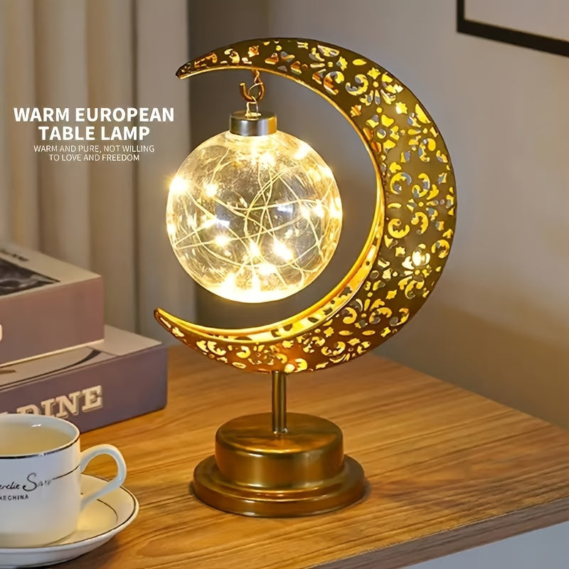 Moktan Sabai Crescent Moon LED Table Lamp – Festive Decorative Light for Home & Celebration