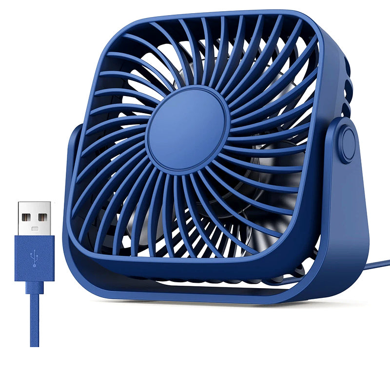 Moktan Sabai Portable Hand Fan | Mini Handheld USB Fan with Efficient Airflow | Perfect for Travel and Desk Use Blue