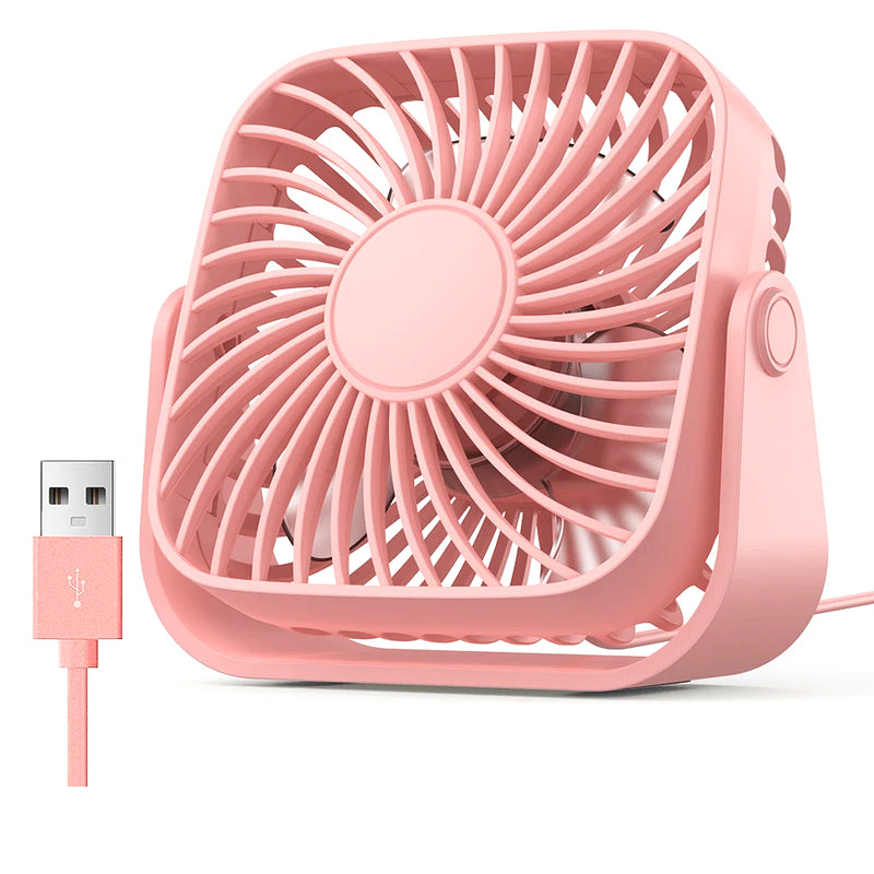 Moktan Sabai Portable Hand Fan | Mini Handheld USB Fan with Efficient Airflow | Perfect for Travel and Desk Use Pink