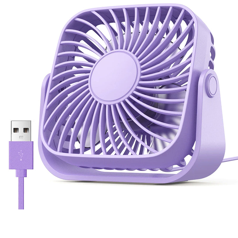 Moktan Sabai Portable Hand Fan | Mini Handheld USB Fan with Efficient Airflow | Perfect for Travel and Desk Use Purple