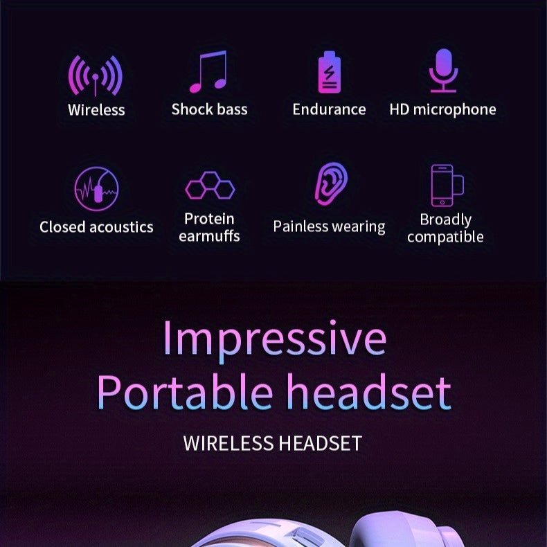 Wireless Noise Cancelling Earmuffs with Memory Foam, Bluetooth, Black, for Travel