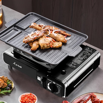 Portable Butane Gas Stove 3500W with Piezo Ignition & Safety Lock for Camping & BBQ