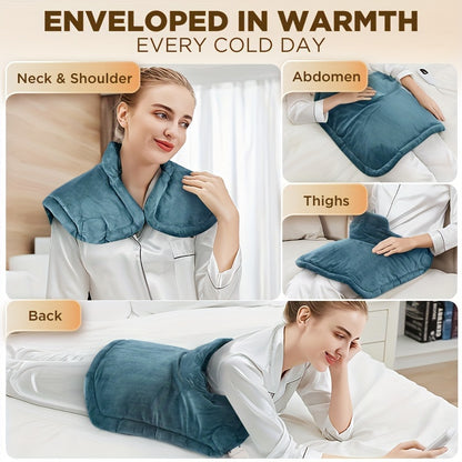 Graphene Heating Pad for Neck & Shoulders – Weighted, 6 Heat Levels, Auto-Off