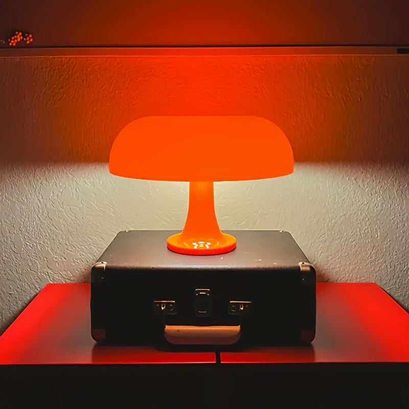 Moktan Sabai LED Mushroom Table Lamp Modern Bedside Light for Room Decor & Christmas Gift