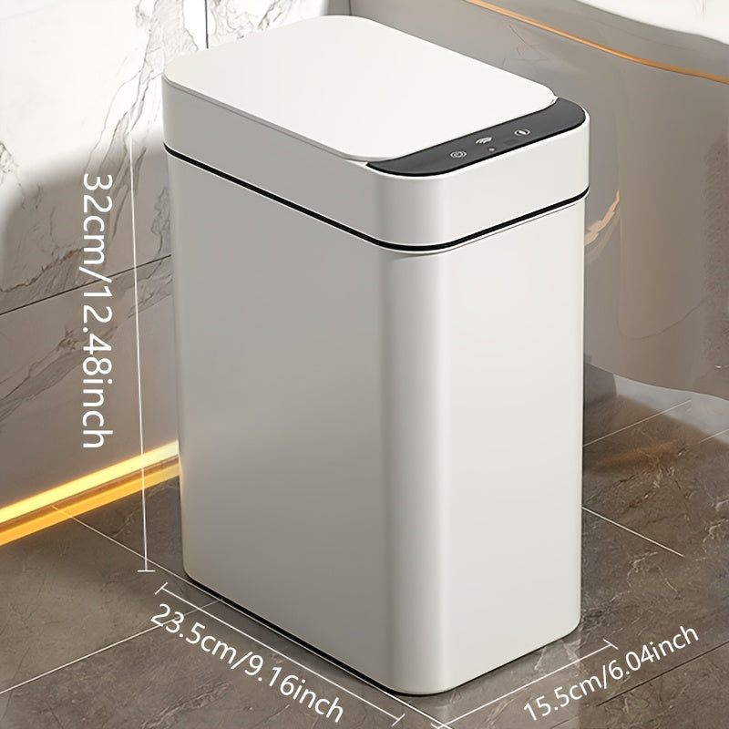 Moktan Sabai 11L Motion Sensor Trash Can Slim Touchless Bathroom Kitchen Bin White