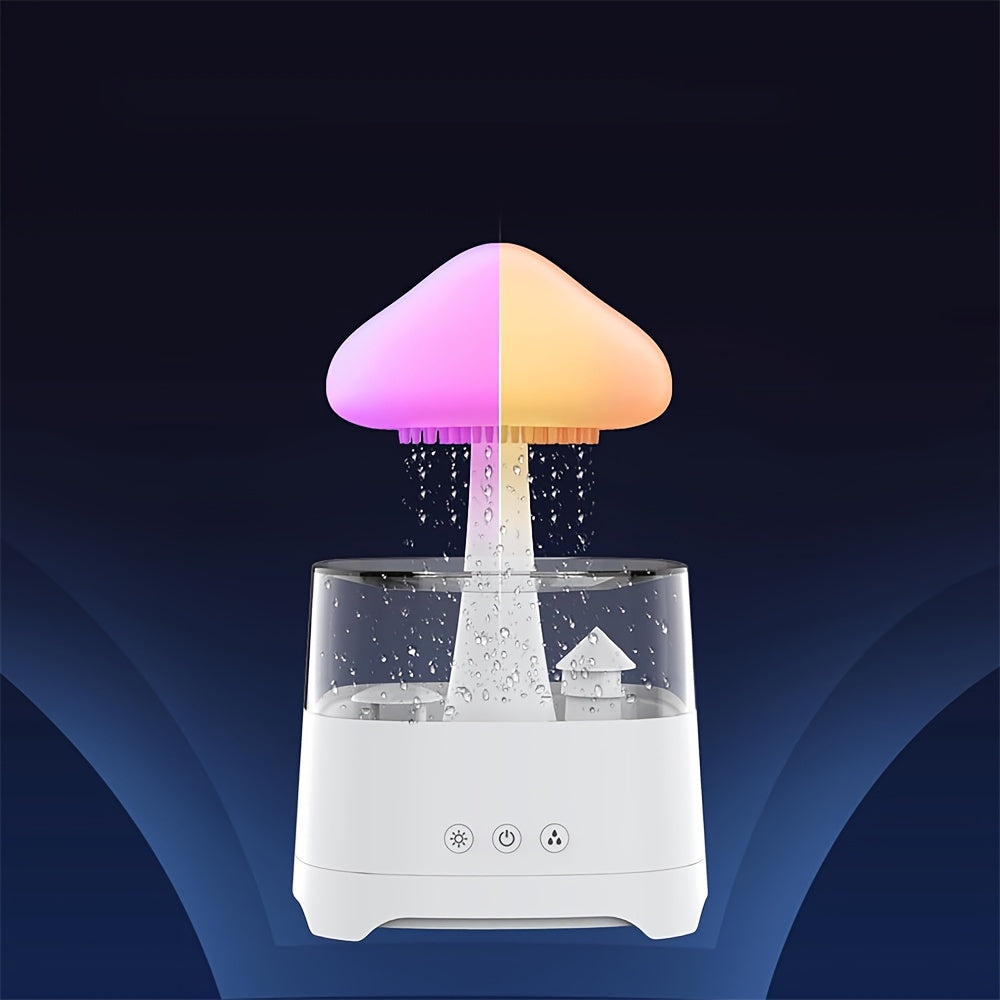 Moktan Sabai Rain Cloud Humidifier – 7-Color Aromatherapy Diffuser with Remote for Bedroom