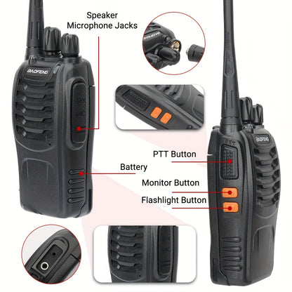 Long Range Walkie Talkies for Adults, Rechargeable 2-Way Radios with Earpieces