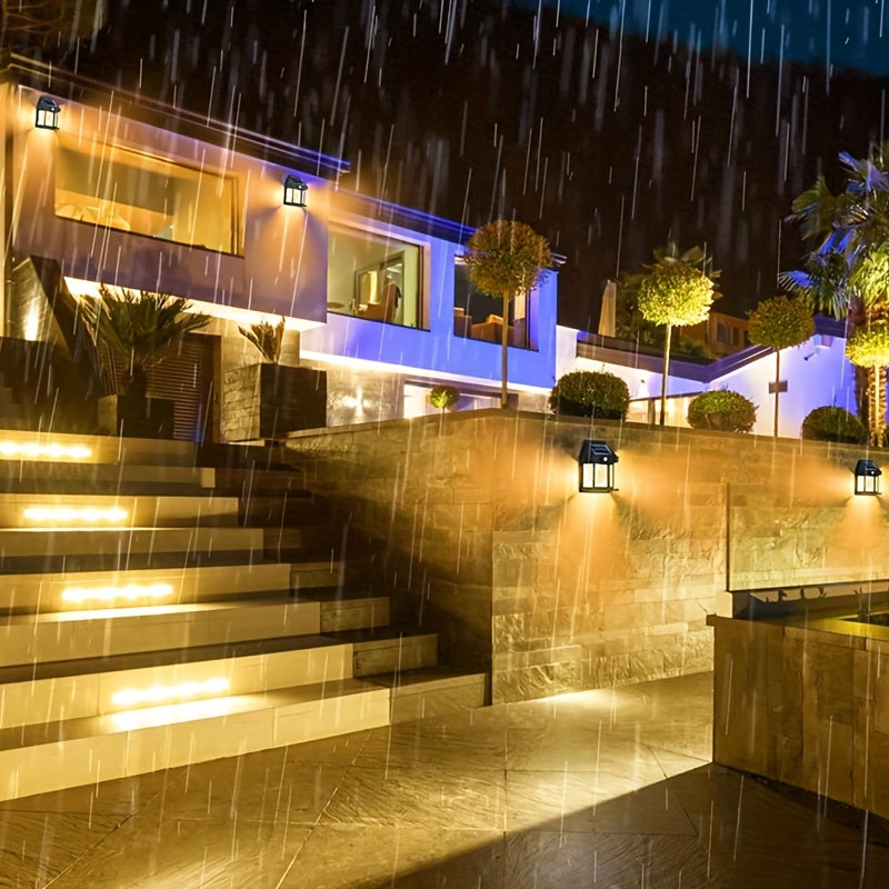 Moktan Sabai Solar Wall Lights Outdoor – Motion Sensor Dusk to Dawn LED for Yard, Door, Garden