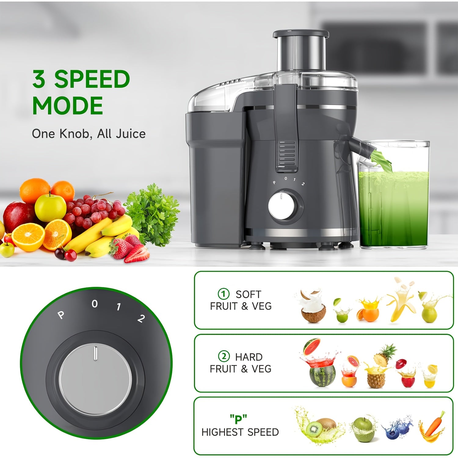 Moktan Sabai 500W Juicer Machine for Fruits & Veggies – Wide Mouth, Stainless Steel, Easy Clean