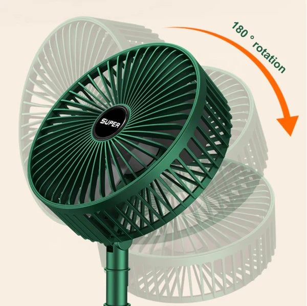 Moktan Sabai Portable Foldable Fan USB Rechargeable 4-Speed 180° Rotation