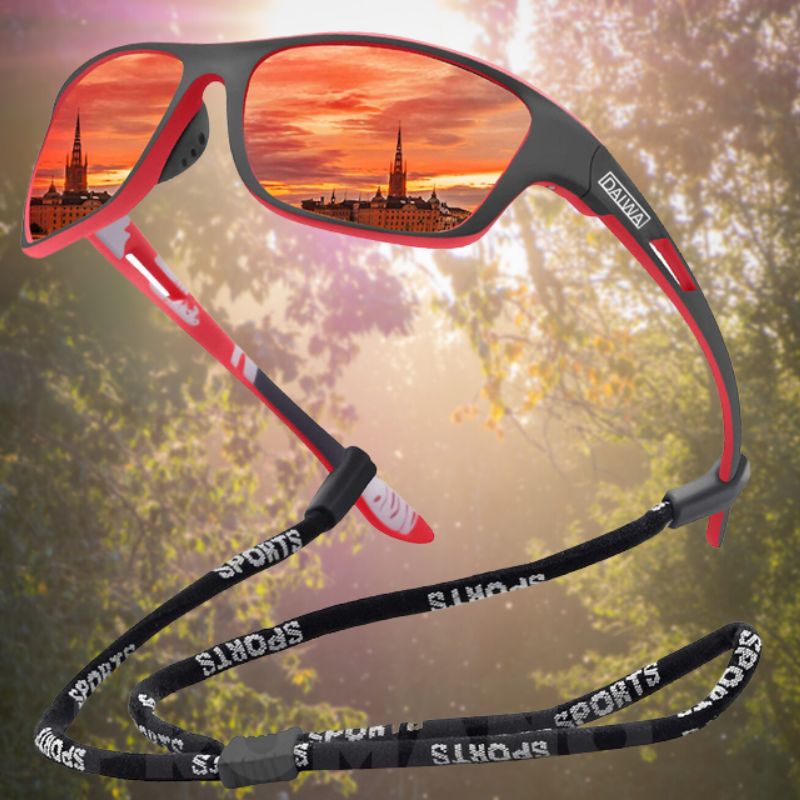 Moktan Sabai Photochromic Polarized Sunglasses UV400 Protection Anti-Glare Outdoor Sports Red