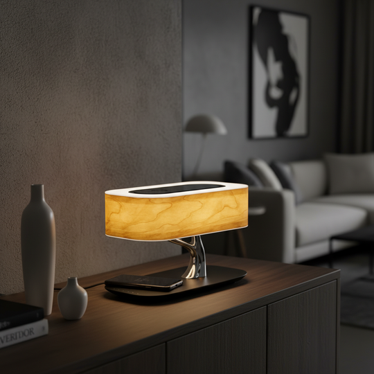 Moktan Sabai 3-in-1 LED Table Lamp Wireless Charger Bluetooth Speaker