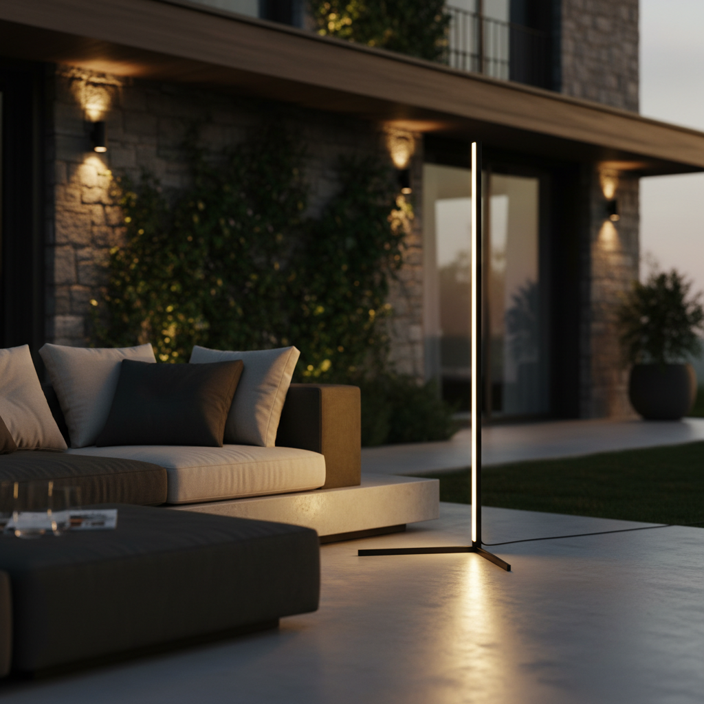 Moktan Sabai RGB LED Corner Floor Lamp Modern Tall Ambient Light