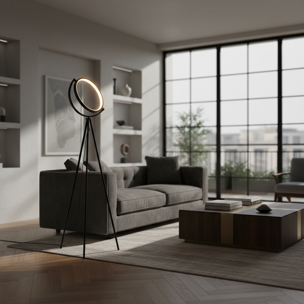 Moktan Sabai Modern LED Ring Floor Lamp