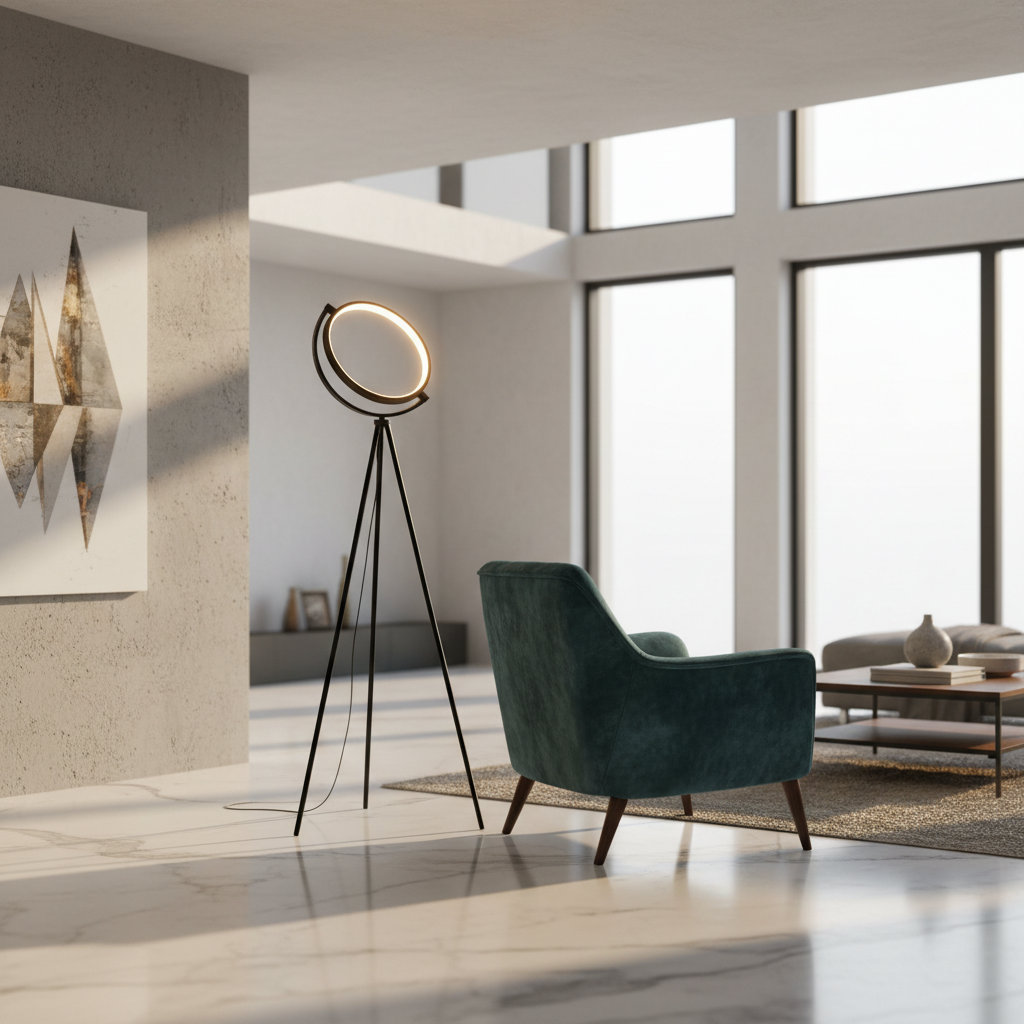 Moktan Sabai Modern LED Ring Floor Lamp