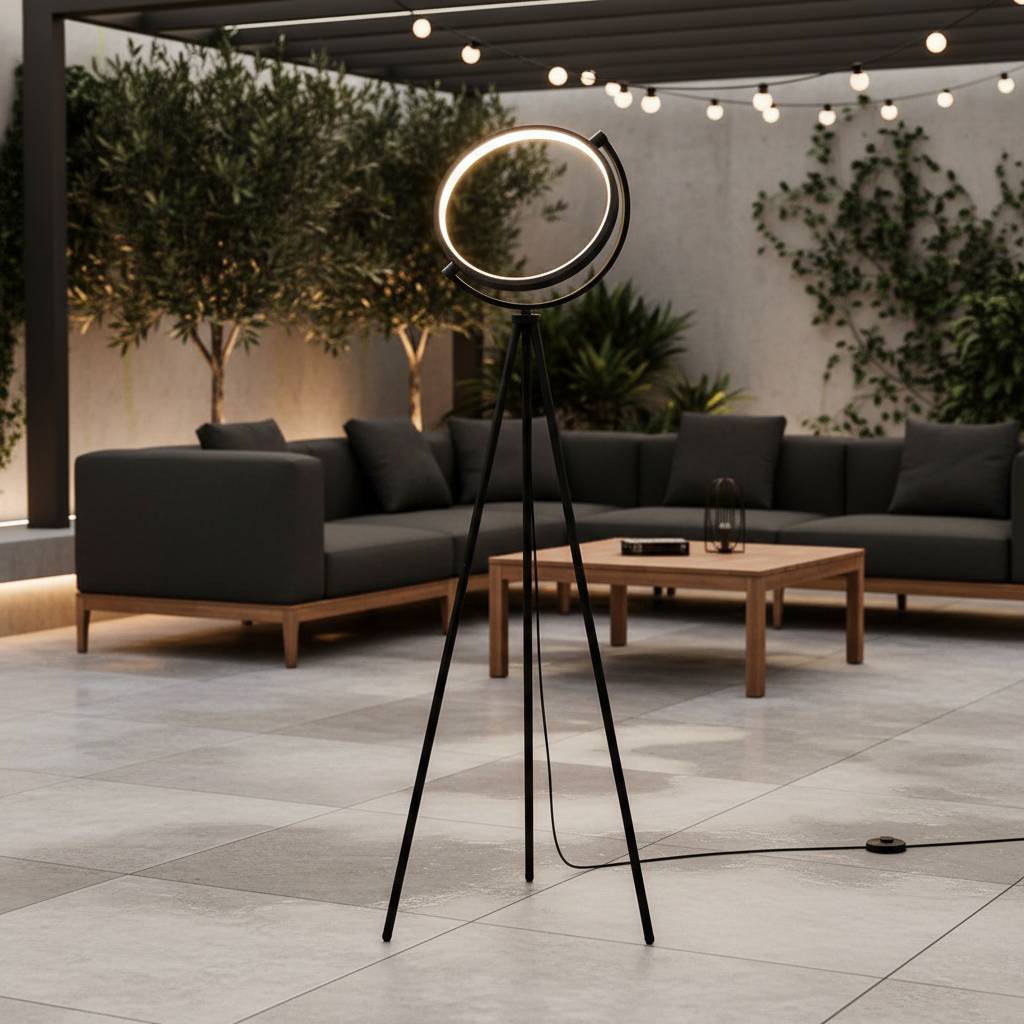 Moktan Sabai Modern LED Ring Floor Lamp
