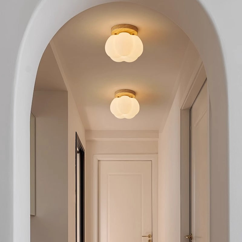 Moktan Sabai Pumpkin Flush Mount Ceiling Light Modern Round LED Ceiling Lamp