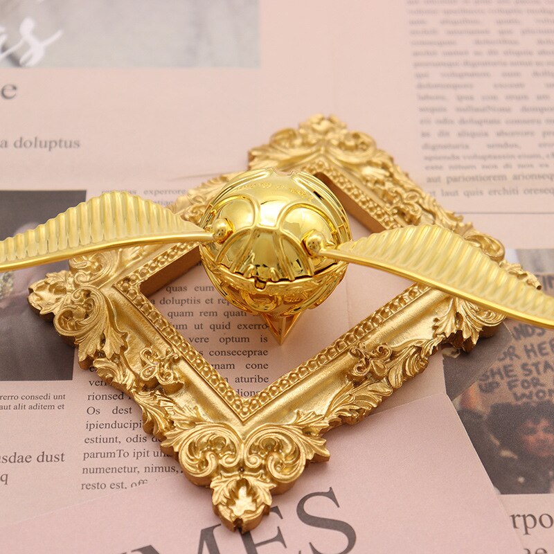 Moktan Sabai Golden Snitch Style Ring Box Gold Plated Jewelry Ring Holder Gift Box Pure Gold