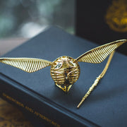 Moktan Sabai Golden Snitch Style Ring Box Gold Plated Jewelry Ring Holder Gift Box Gold Wing