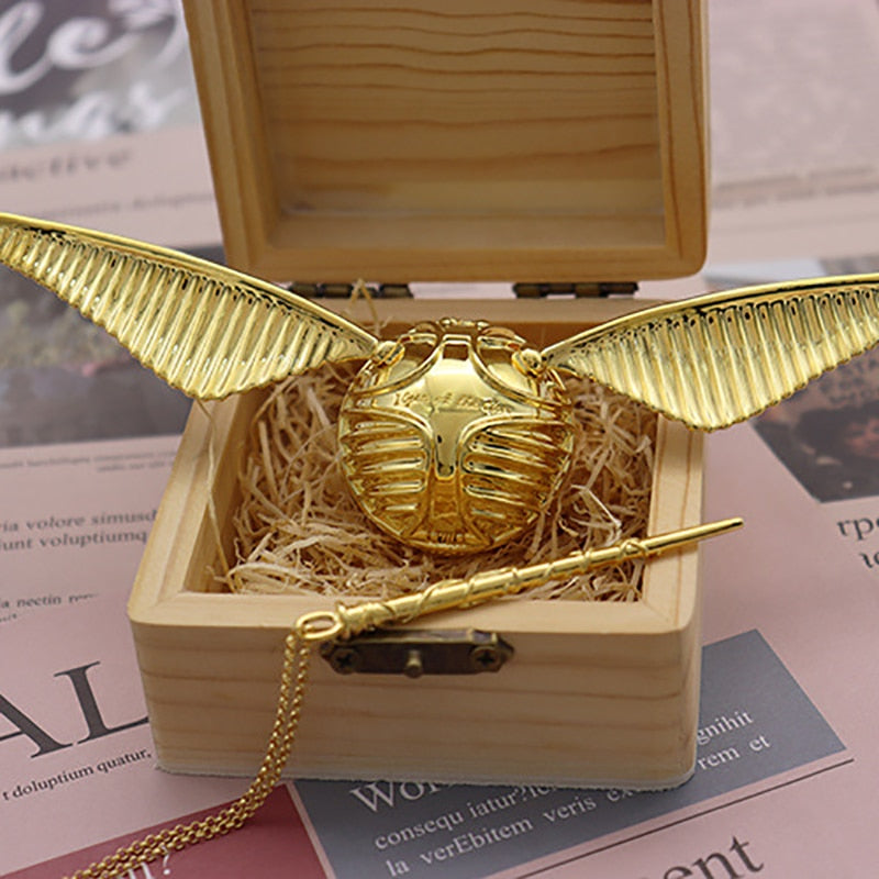 Moktan Sabai Golden Snitch Style Ring Box Gold Plated Jewelry Ring Holder Gift Box