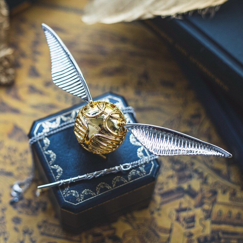 Moktan Sabai Golden Snitch Style Ring Box Gold Plated Jewelry Ring Holder Gift Box Silver Wing