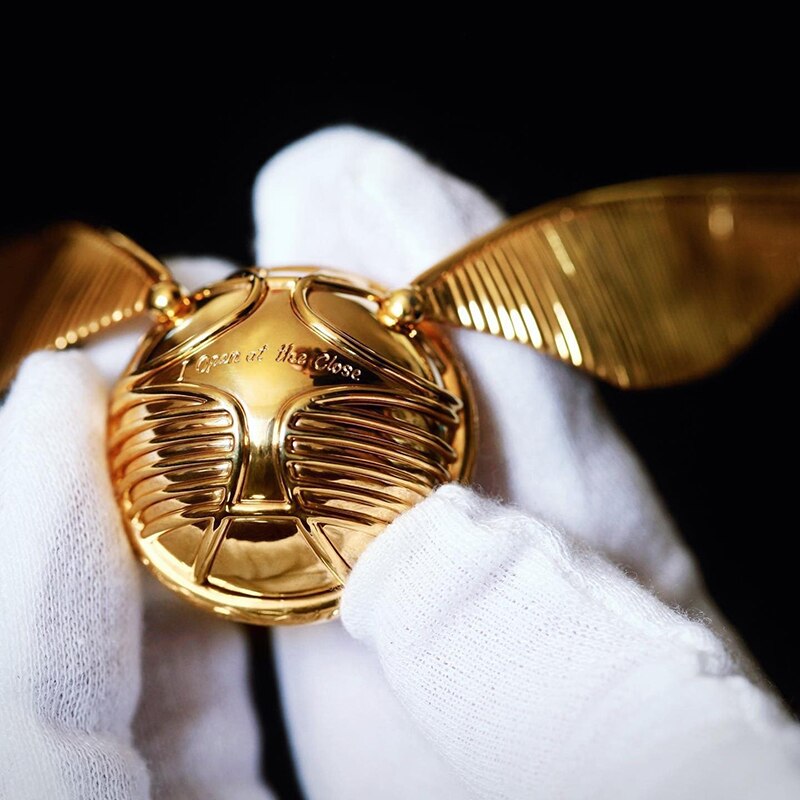 Moktan Sabai Golden Snitch Style Ring Box Gold Plated Jewelry Ring Holder Gift Box