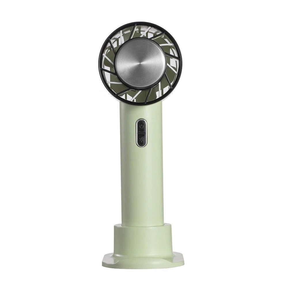 Moktan Sabai Compact Mini Handheld Fan | Portable USB Cooling Fan with 3-Speed Settings | Lightweight Design for On-the-Go Comfort Green