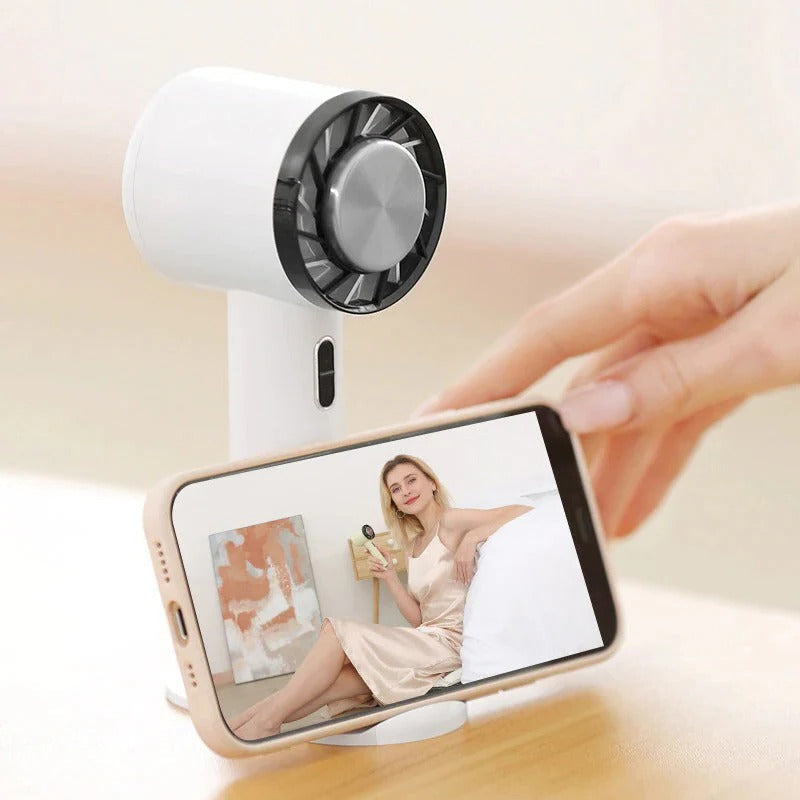 Moktan Sabai Compact Mini Handheld Fan | Portable USB Cooling Fan with 3-Speed Settings | Lightweight Design for On-the-Go Comfort