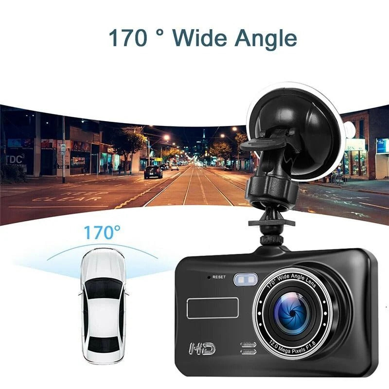 Moktan Sabai 1080P Dual Dash Cam Front & Rear Camera 4" LCD Wide Angle Car DVR