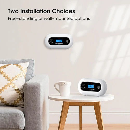 Moktan Sabai Carbon Monoxide Detector 10-Year Battery LCD Display 85dB Alarm