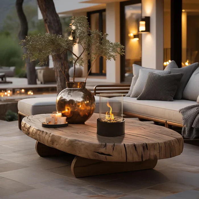 Moktan Sabai Portable Table Lantern Gas Flame Outdoor Indoor Modern Steel Glass Table Lamp