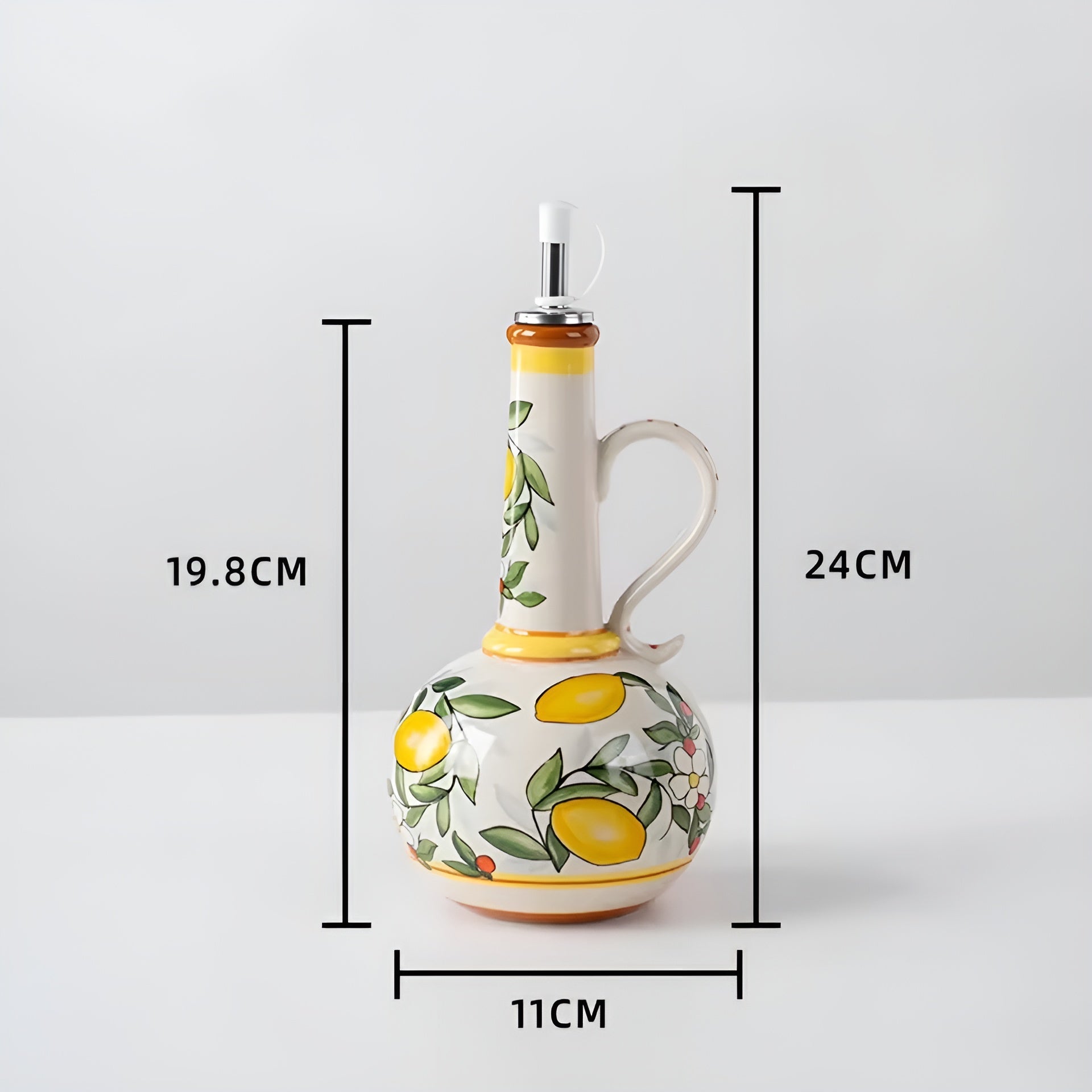 Moktan Sabai Ceramic Olive Oil Bottle | Mediterranean Dispenser