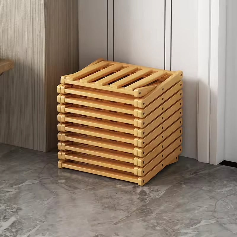 Moktan Sabai Bamboo Foldable Shoe Rack | Multi-Tier Space-Saving Organizer