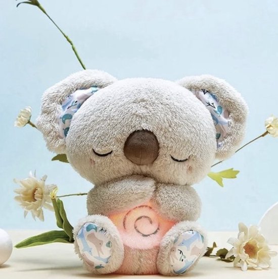 Moktan Sabai Breathing Plush Toy Calming Sleep Aid Stuffed Animal with Music & Light Koala