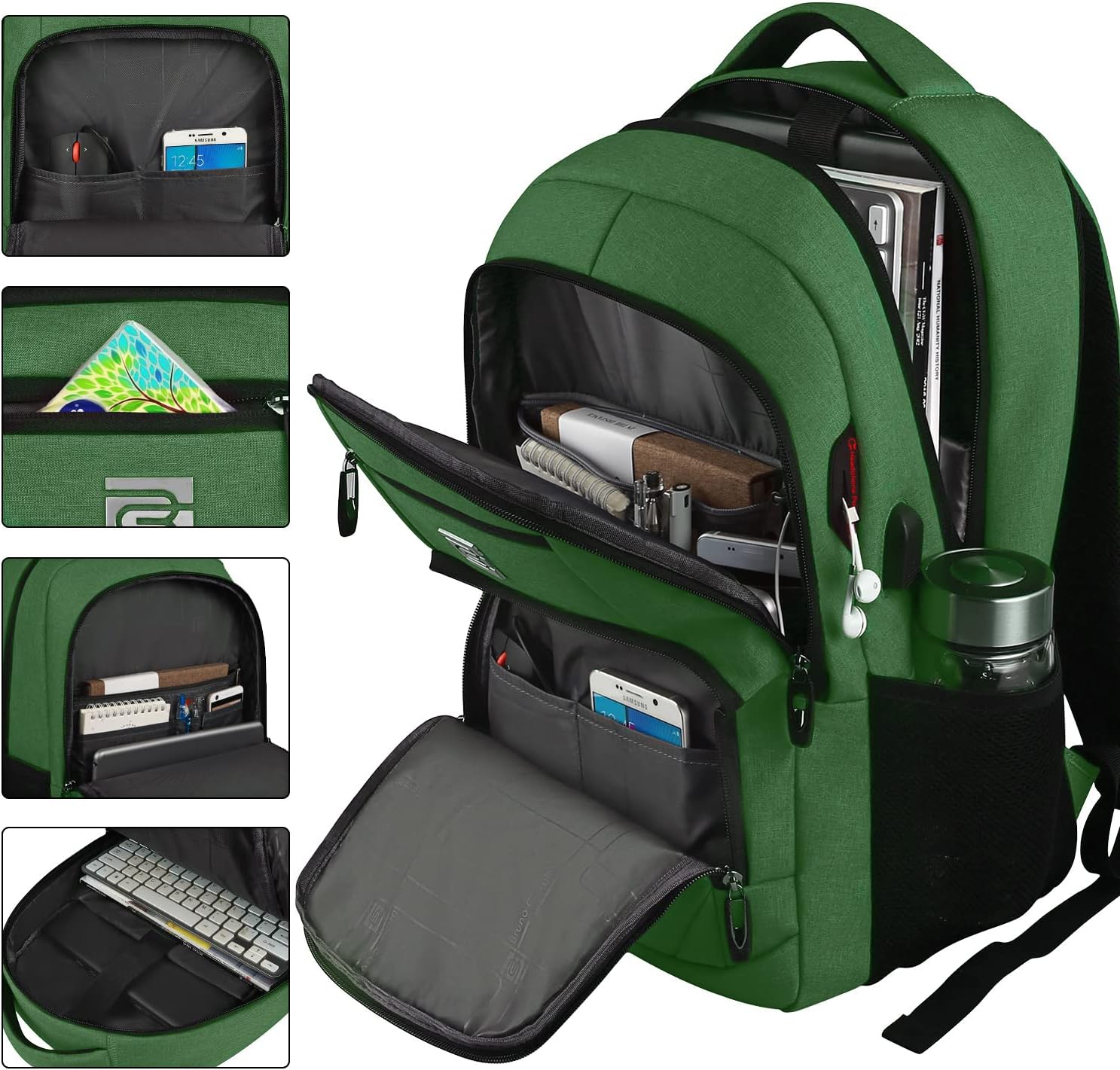 Moktan Sabai Slim Anti Theft Laptop Backpack 15.6 Inch USB Charging Travel Bag